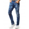 Moderní džíny modré barvy klasického střihu