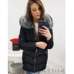 Luxusní zimní bunda černé barvy s kapucí