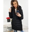Luxusní prošívaná dámská bunda na zimu v černé barvě
