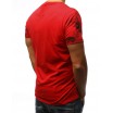 Stylové panské tričko v červené barvě s potiskem