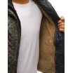 Pánská zimní kožená bunda v hnědé barvě s kapucí