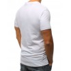 Stylové bílé pánské tričko s potiskem a nápisy