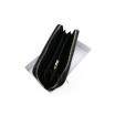 Dámská peněženka černá na zip s boční kapsou