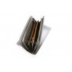 Moderní peněženka šedé barvy na zip