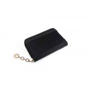 Dámská malá peněženka černé barvy na zip