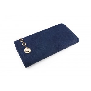Tmavě modrá dámská peněženka velká