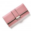 Elegantní dámská světle růžová peněženka se zapínáním na cvok