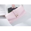 Pudrově růžová dámská peněženka se zlatými detaily