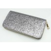 Flitrová dámská peněženka stříbrné barvy