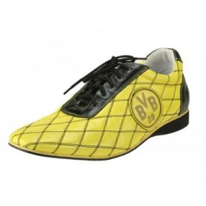 Pánské kožené sportovní boty žluté