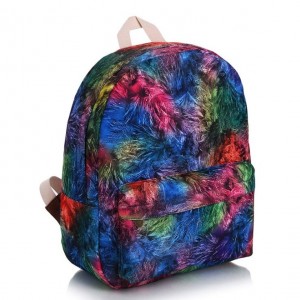 Školní batoh barevný s přední kapsou