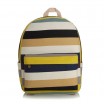 Pruhovaný školní batoh s kapsou vpředu