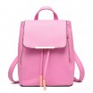 Jednoduchý růžový elegantní batoh se stahovacími šňůrkami