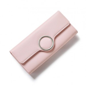Pudrově růžová elegantní dámská peněženka