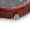 Pánské dřevěné černé náramkové hodinky s kovovými číslicemi