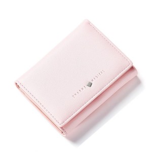 Pudrově růžová malá dámská peněženka