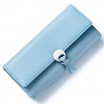 Elegantní dámská modrá peněženka s kovovou přezkou