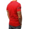 Pánské červené tričko s krátkým rukávem se stylovým nápisem