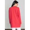 Dámský červený elegantní kabát na jaro
