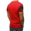 Červené pánské tričko s krátkým rukávem a originálním designem