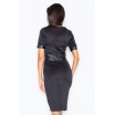 Dámské černé šaty krátké s elegantními dekorativními prvky