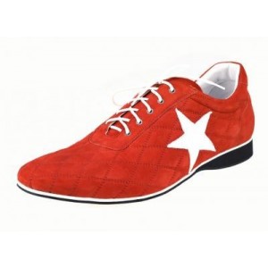 Pánské kožené sportovní boty červené