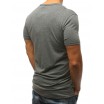 Stylové pánské tričko šedé barvy s krátkým rukávem a módním designem