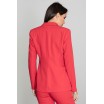 Červené dámské sako elegantní se zapínáním na knoflík
