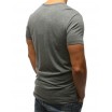 Šedé pánské tričko pro muže s krátkým rukávem na volný den