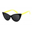Dámské sluneční brýle černé se žlutými ručkami