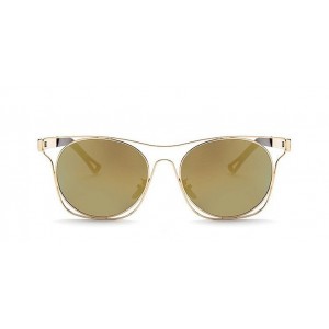 Elegantní kovové zlaté sluneční brýle