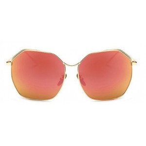 Kovové sluneční brýle se stylovými červenými skly