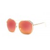 Kovové sluneční brýle se stylovými červenými skly
