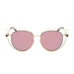 Růžové brýle s designovým kovovým orámováním