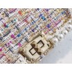 Dámská barevná elegantní crossbody kabelka s perličkami