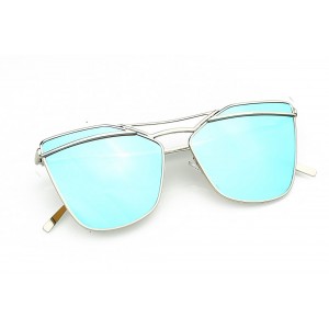Světle modré stylové zrcadlové sluneční brýle
