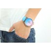Ombre modro růžové dámské hodinky na ruku