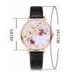 Dívčí náramkové hodinky růžové barvy s romantickým vzorem květů