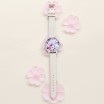 Elegantní bílé hodinky na ruku s květinami