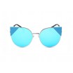 Modré dámské sluneční brýle v kočičím stylu