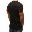 Černo červené ombre tričko s krátkým rukávem