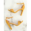 Dámské společenské sandály žluté barvy na vysokém podpatku
