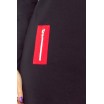 Krátké sportovní dámské šaty v černo červené barvě s bočními kapsami