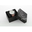 Dámské stříbrné hodinky na ruku s designem růžového řemínku