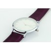 Dámské náramkové hodinky s bílým ciferníkem a fialovým řemínkem