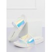 Dámské gumové pantofle na léto bílé barvy