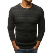 Moderní pánský pletený svetr černé barvy