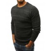 Moderní pánský pletený svetr černé barvy
