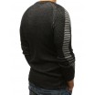 Černý trendový pánský svetr přes hlavu