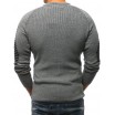 Elegantní pletený pánský svetr šedé barvy